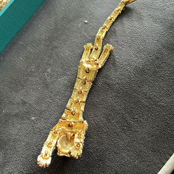 Vintage Rhinestone Tiger Brooch - Picture 4 of 4